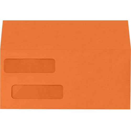 4 1/8 x 9 1/8 Double Window Invoice Envelopes w/Peel & Press 50 Qty. | Perfect for Tax Season - 80lb Quickbooks Invoices and Accounting Mailings Ruby Red 80lb Paper INVDW-18-50 